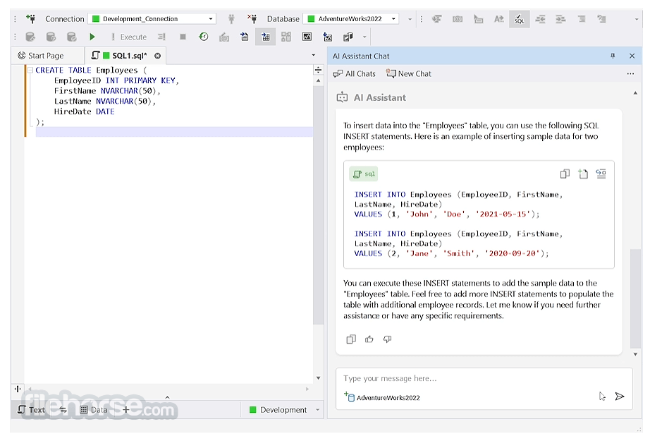 dbForge AI Assistant 畫面截圖 2