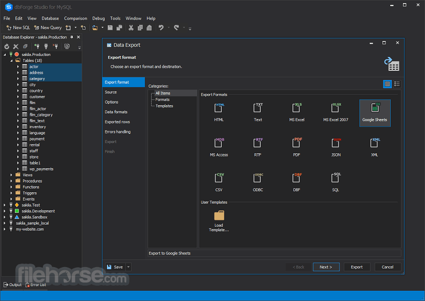 dbForge Studio for MySQL Professional 畫面截圖 3