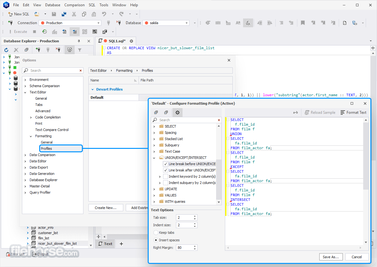 dbForge Studio for PostgreSQL 畫面截圖 2