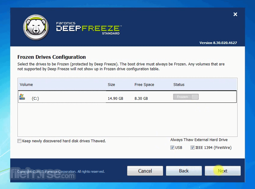 Deep Freeze Standard 畫面截圖 2