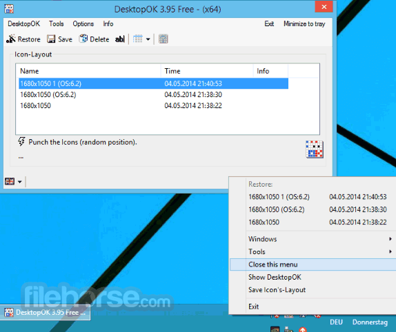 DesktopOK 12.71 (64-bit) 畫面截圖 1