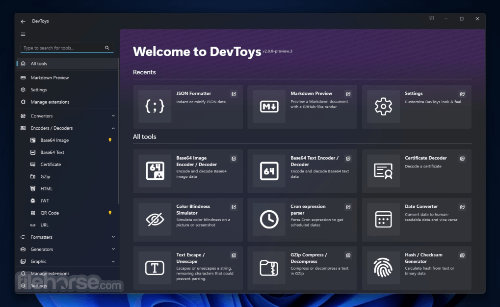 DevToys 畫面截圖 1
