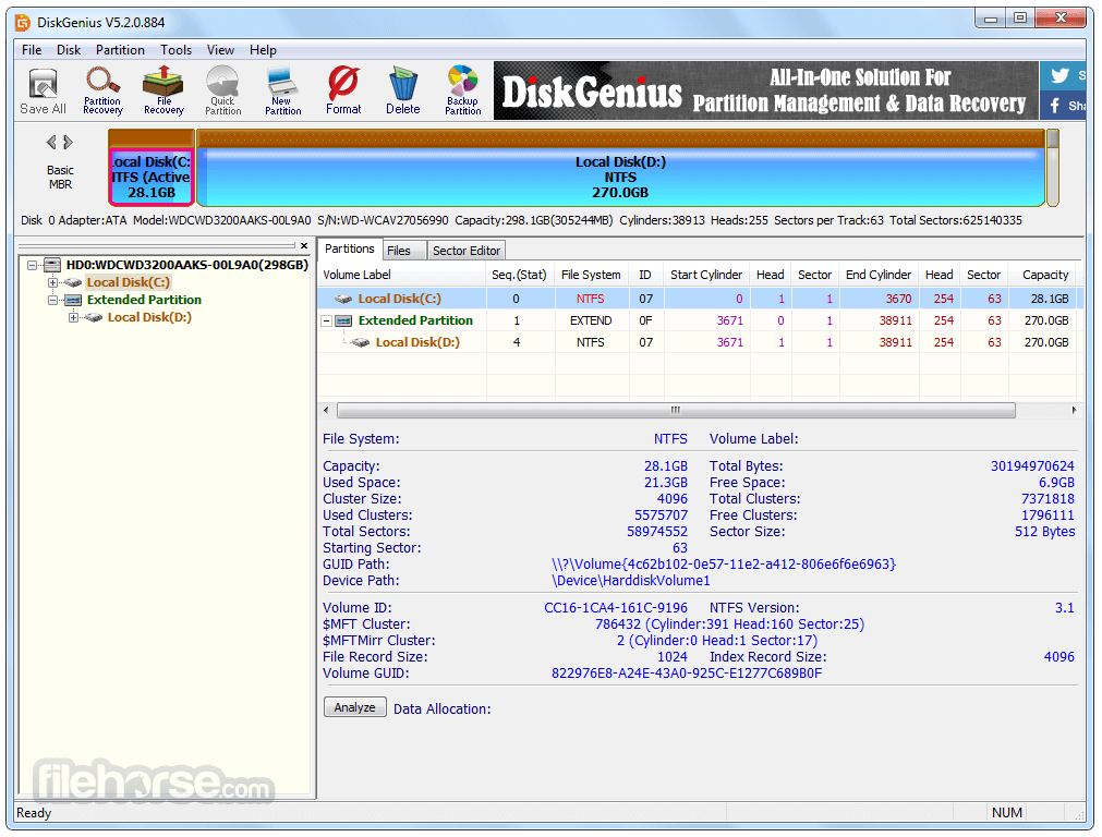 DiskGenius 畫面截圖 1