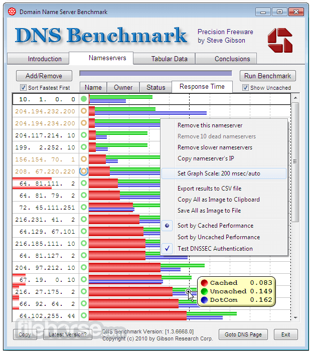 DNS Benchmark 畫面截圖 1