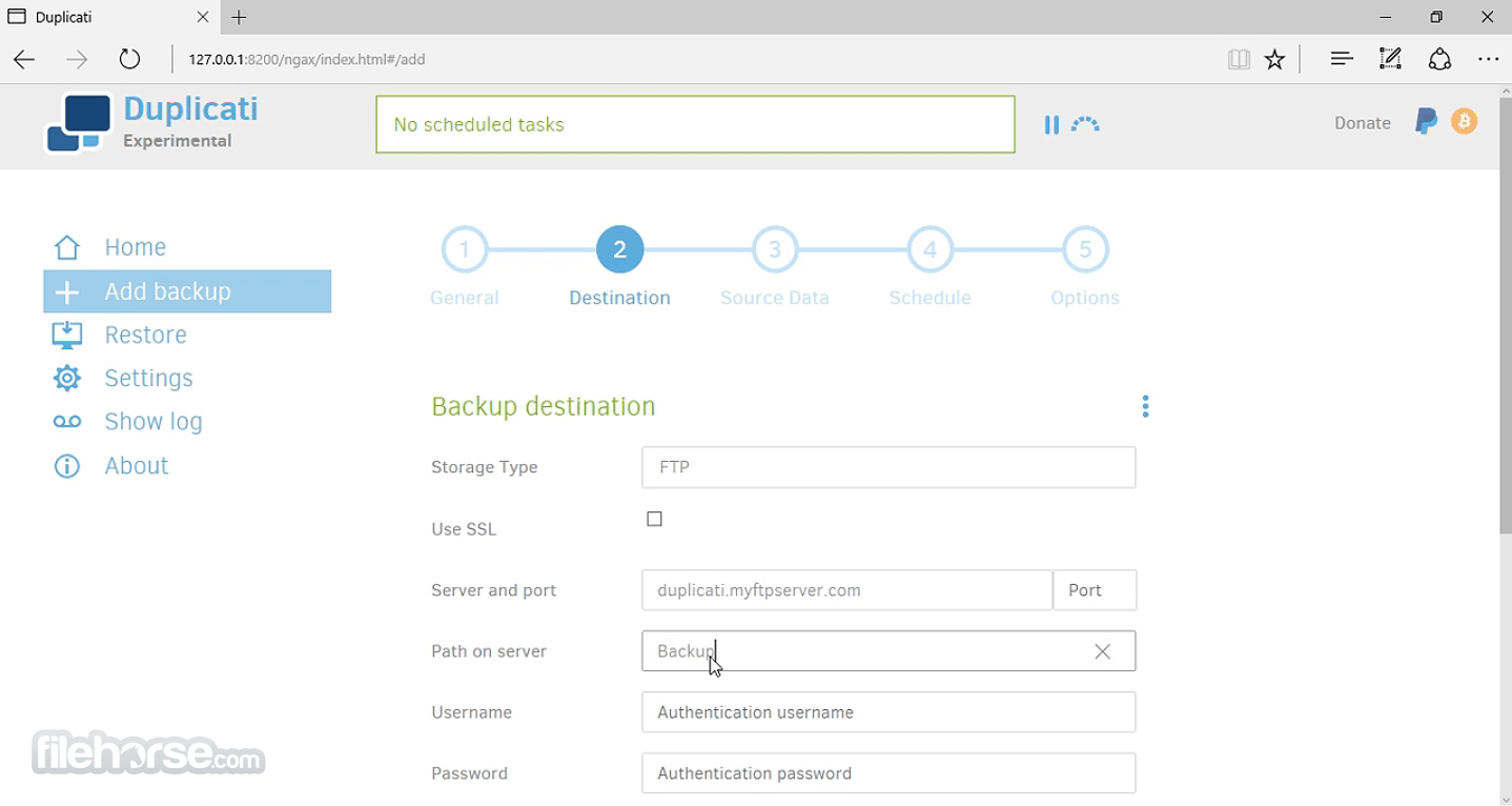 Duplicati 2.3.0.4 (64-bit) 畫面截圖 3