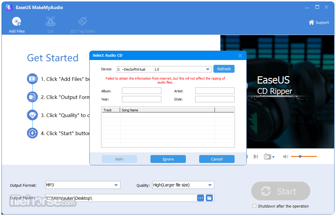 EaseUS MakeMyAudio 畫面截圖 4