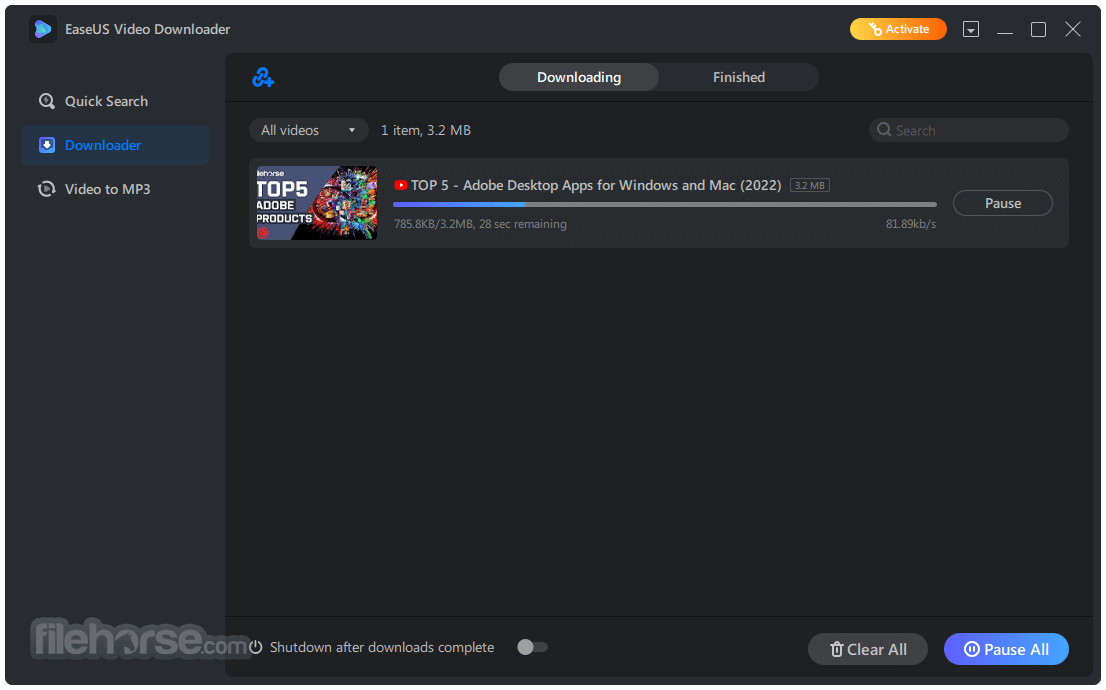 EaseUS Video Downloader 畫面截圖 3