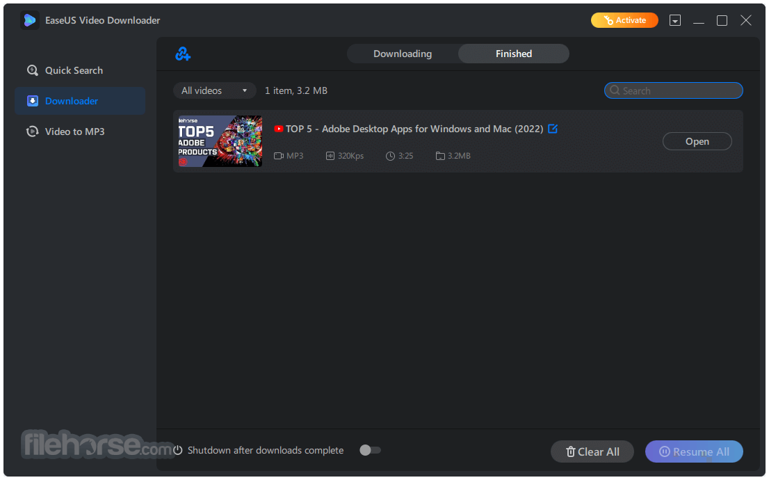 EaseUS Video Downloader 畫面截圖 4