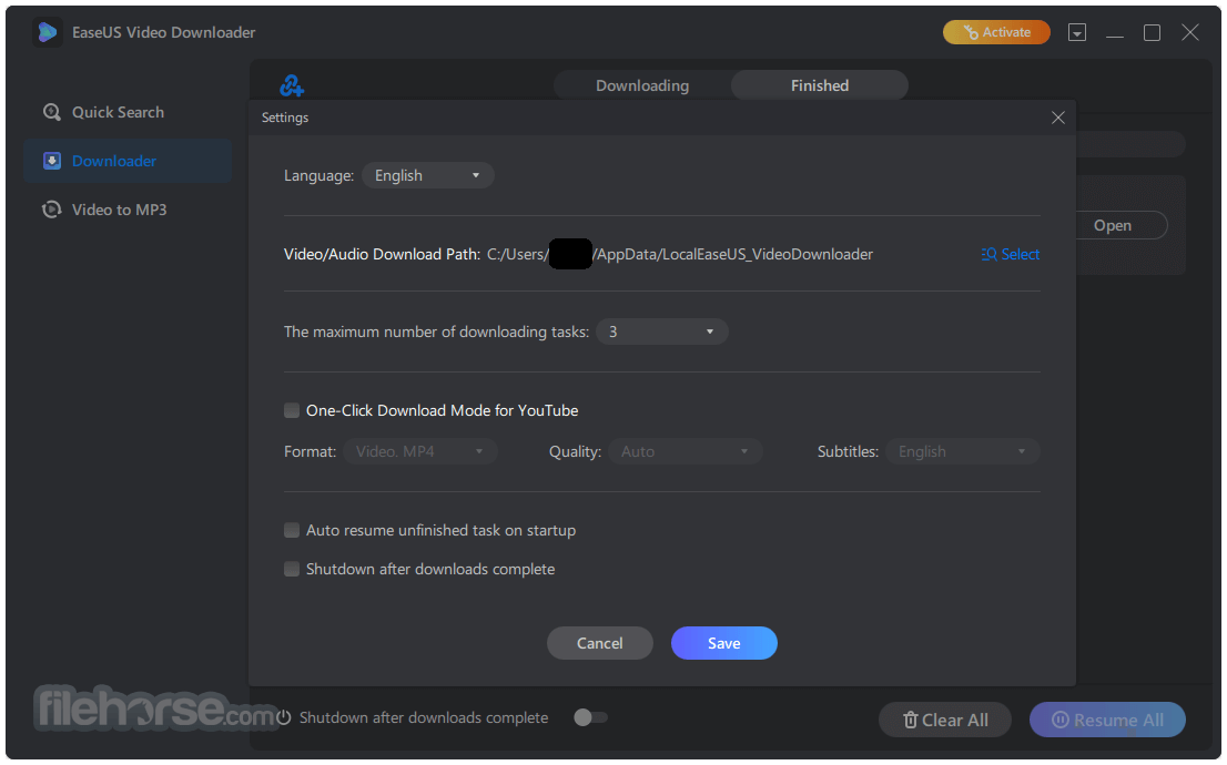 EaseUS Video Downloader 畫面截圖 5