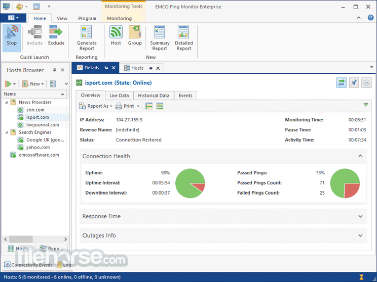 EMCO Ping Monitor Free 畫面截圖 1