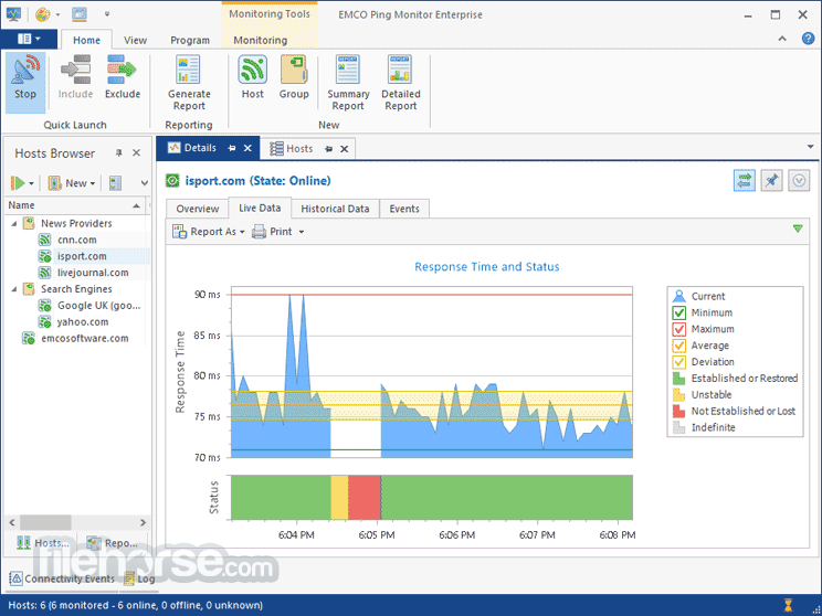 EMCO Ping Monitor Free 畫面截圖 2