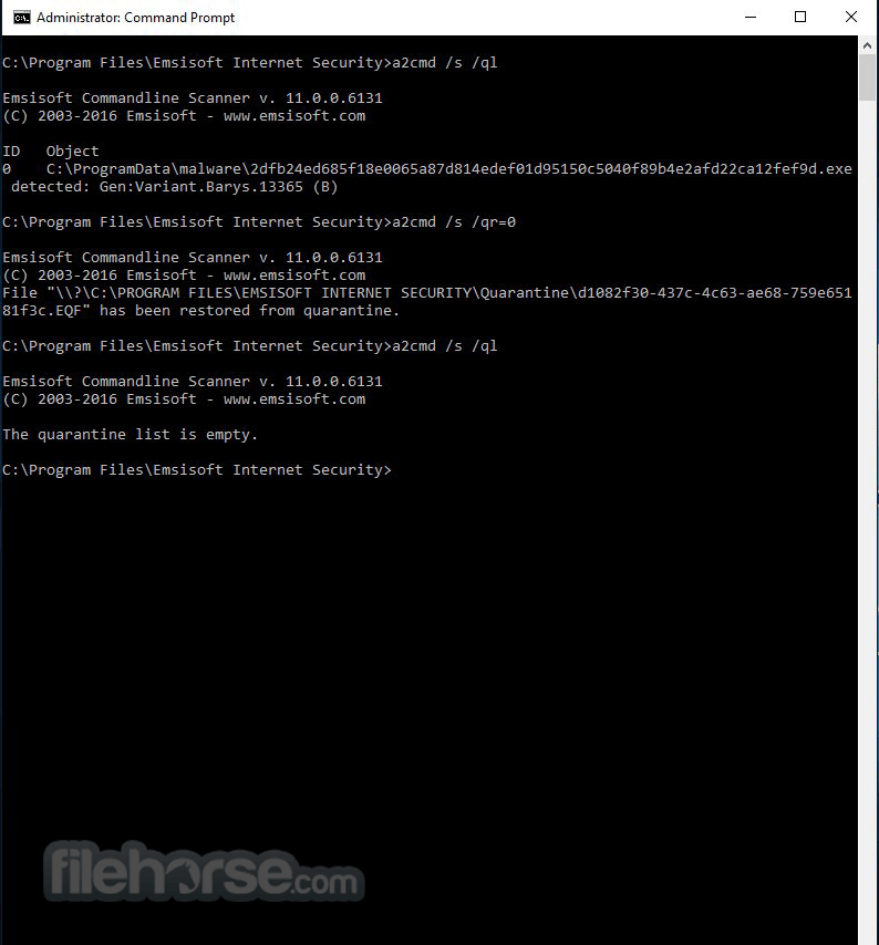 Emsisoft Commandline Scanner 2025.1.0.12642 (64-bit) 畫面截圖 3