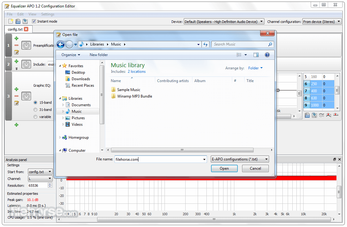 Equalizer APO 1.4.2 (32-bit) 畫面截圖 3