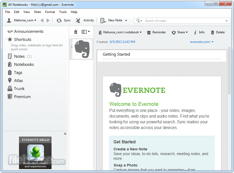Evernote 畫面截圖 1