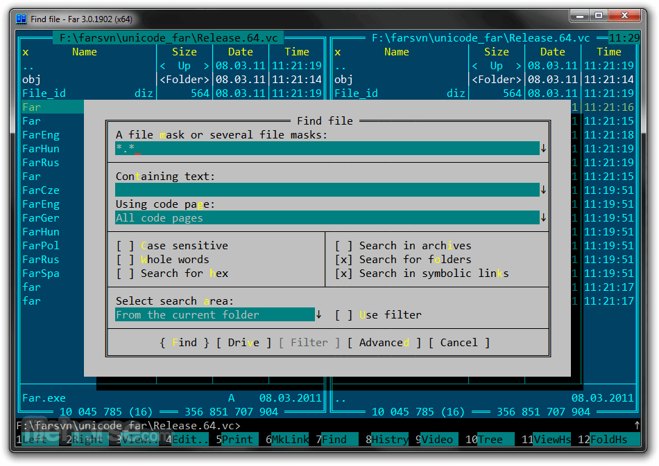 Far Manager 3.0 Build 6699 (64-bit) 畫面截圖 4