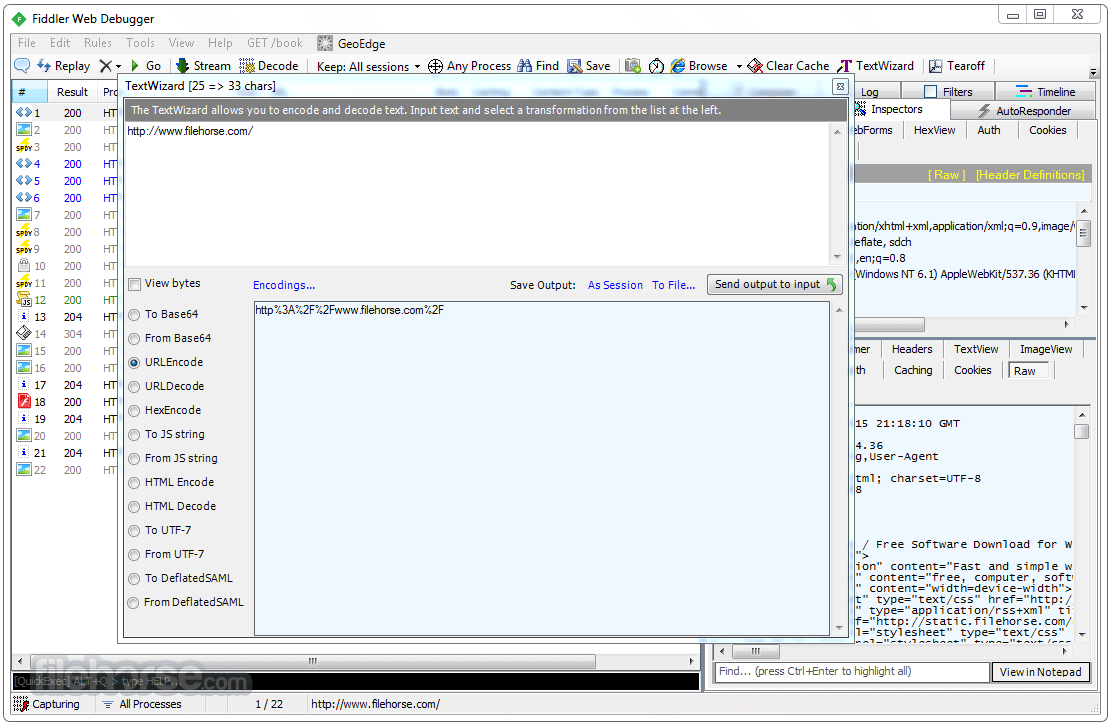 Fiddler Web Debugger 畫面截圖 3