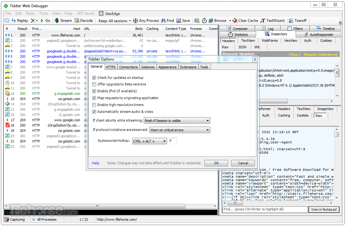 Fiddler Web Debugger 畫面截圖 4