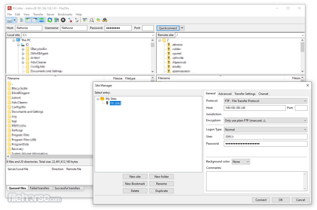 FileZilla 3.70.6 (32-bit) 畫面截圖 2