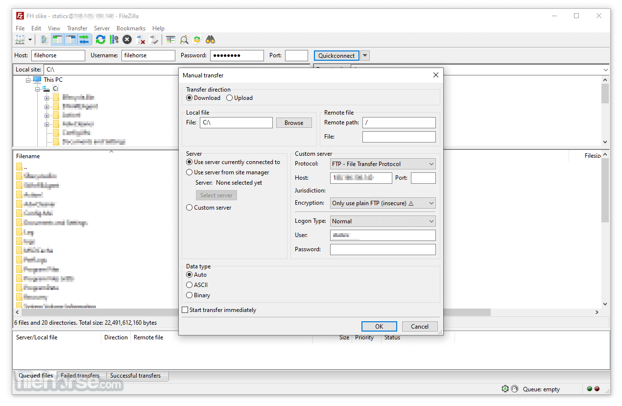 FileZilla 3.70.6 (32-bit) 畫面截圖 3