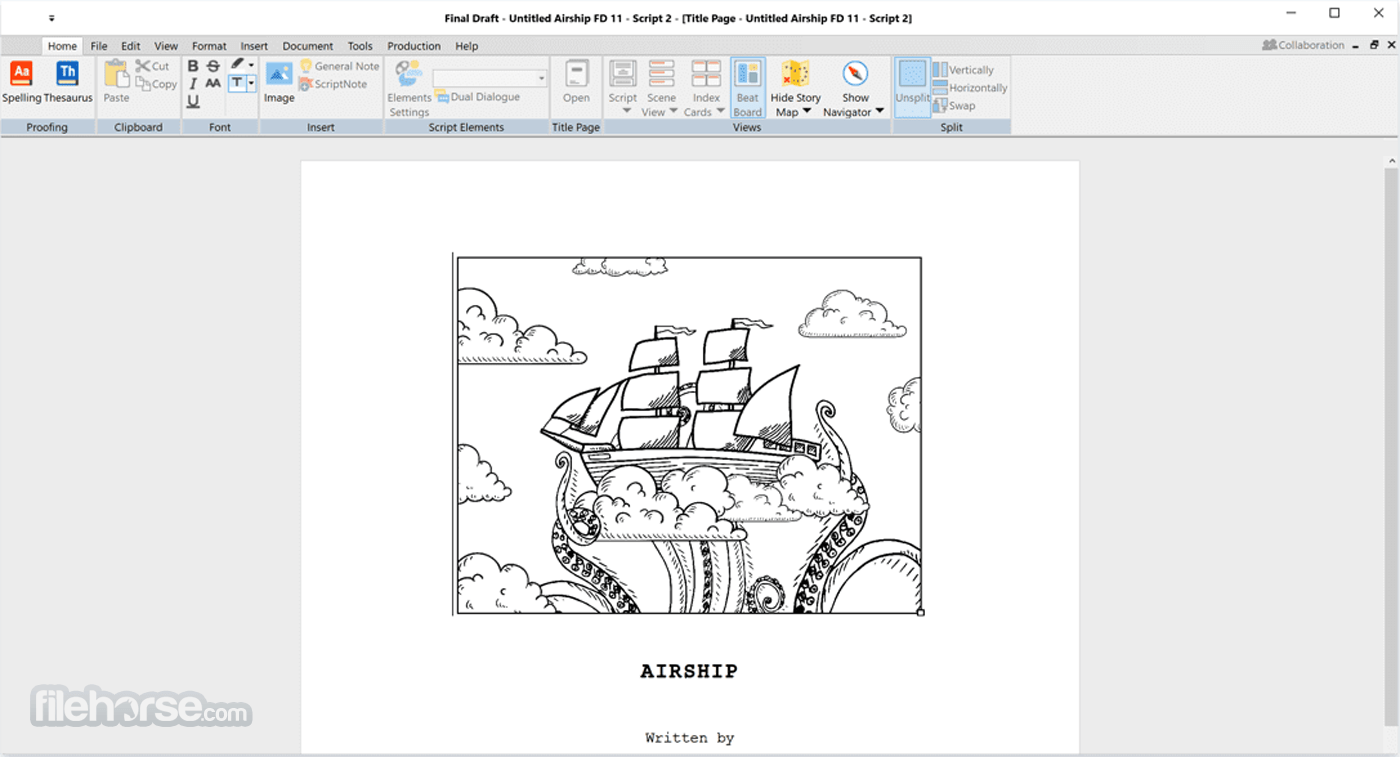 Final Draft 畫面截圖 2
