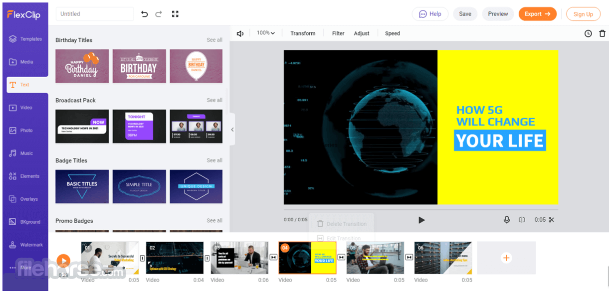 FlexClip - Online Video Editor 畫面截圖 1