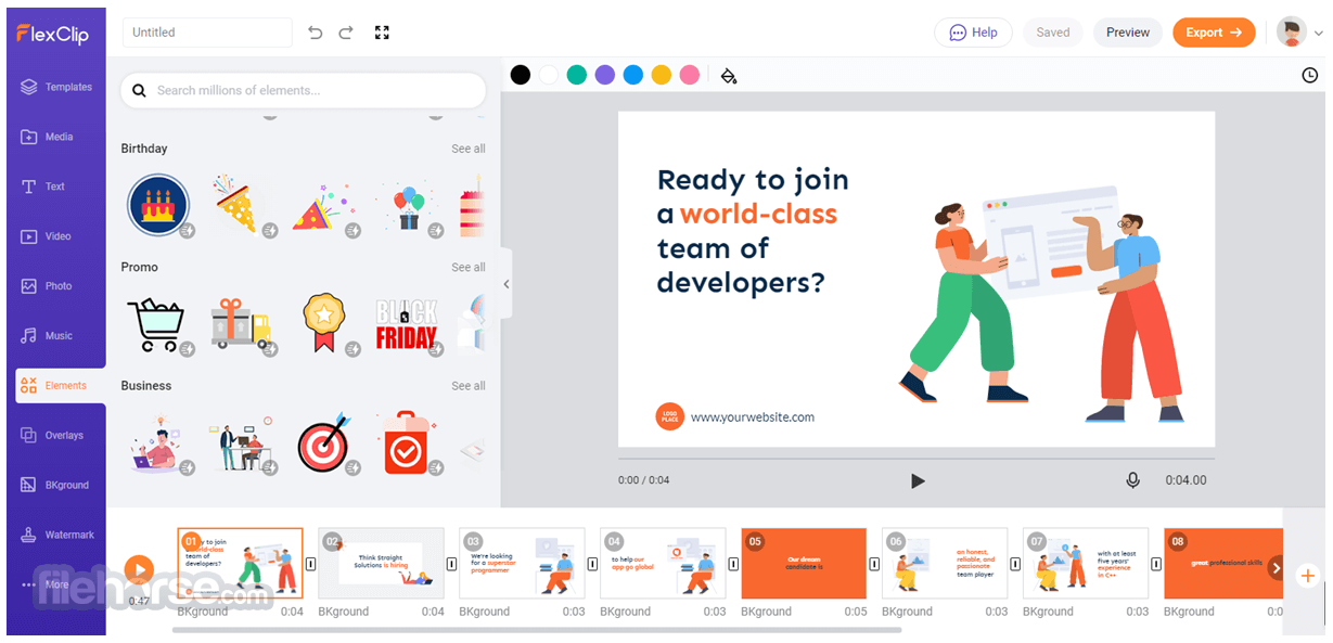 FlexClip - Online Video Editor 畫面截圖 3