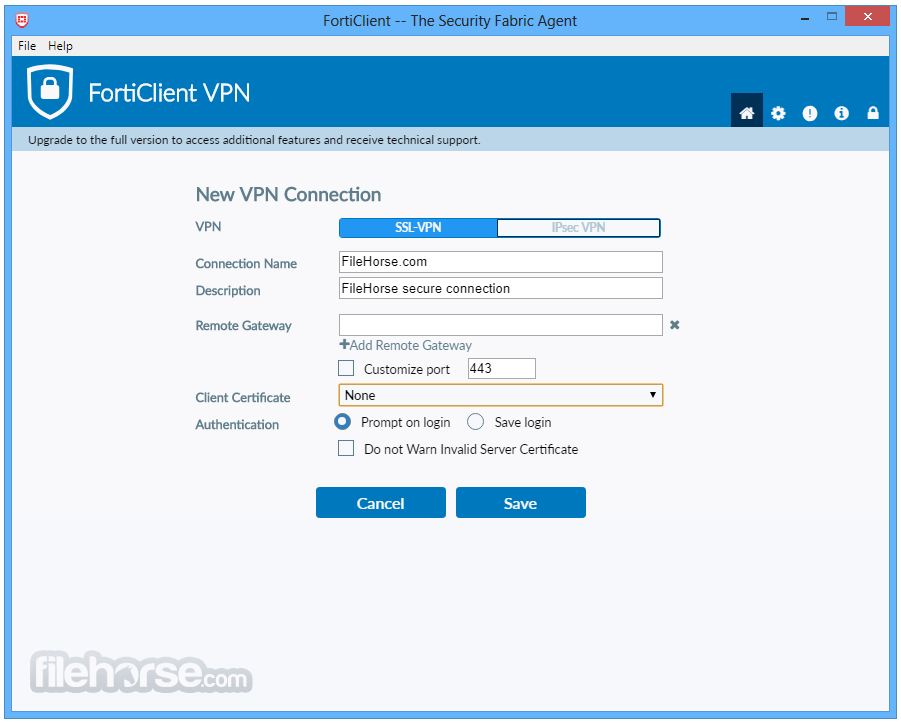 FortiClient VPN 畫面截圖 3
