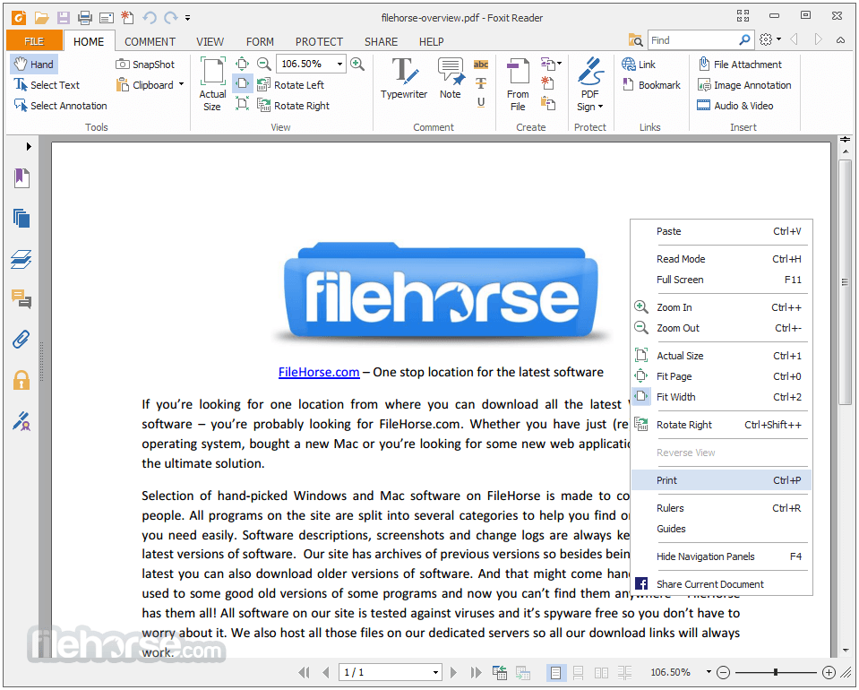 Foxit PDF Reader Portable 畫面截圖 2