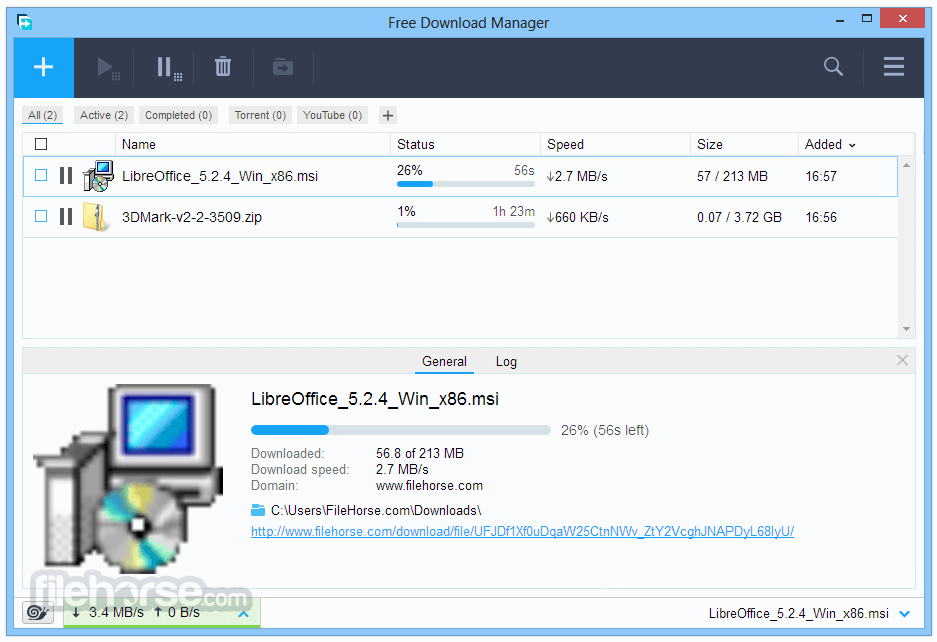 Free Download Manager Portable 畫面截圖 1