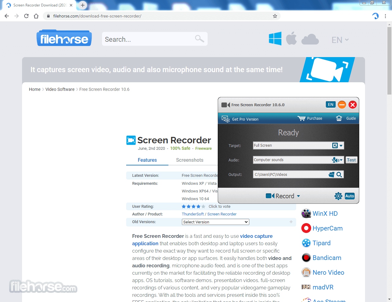 Free Screen Recorder 畫面截圖 1