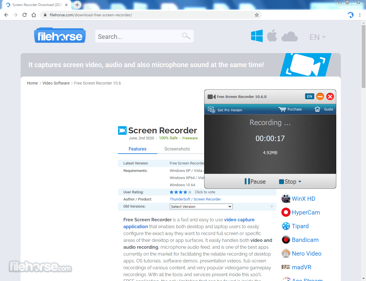 Free Screen Recorder 畫面截圖 2