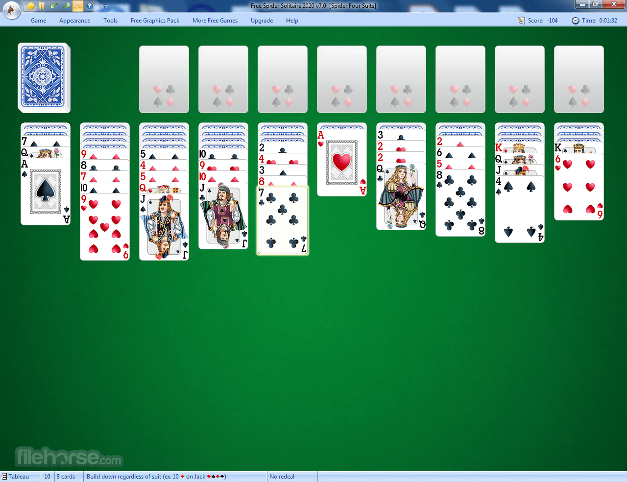 Free Spider Solitaire 2020 畫面截圖 3