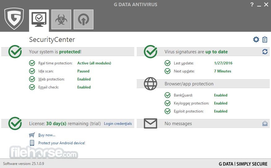 G DATA AntiVirus 畫面截圖 1