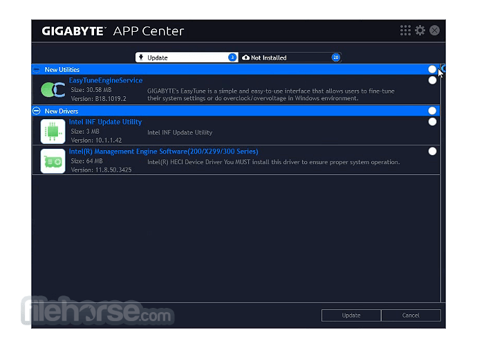 Gigabyte App Center 畫面截圖 1