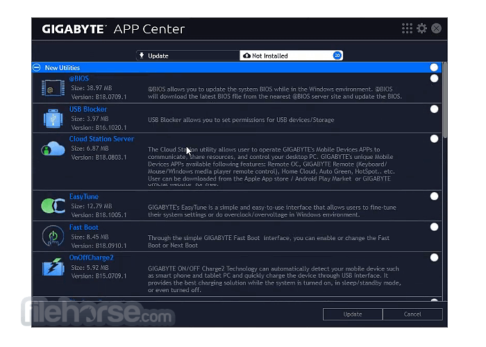 Gigabyte App Center 畫面截圖 3