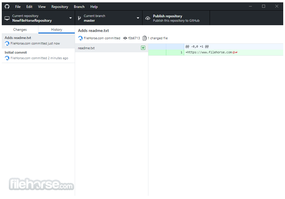 GitHub Desktop 畫面截圖 2
