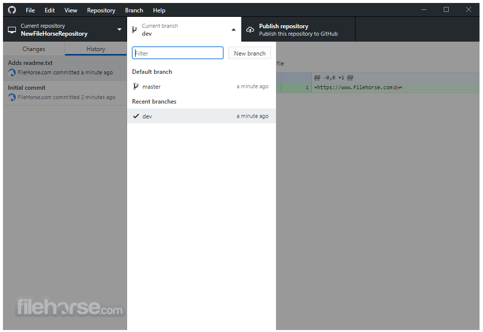 GitHub Desktop 畫面截圖 3