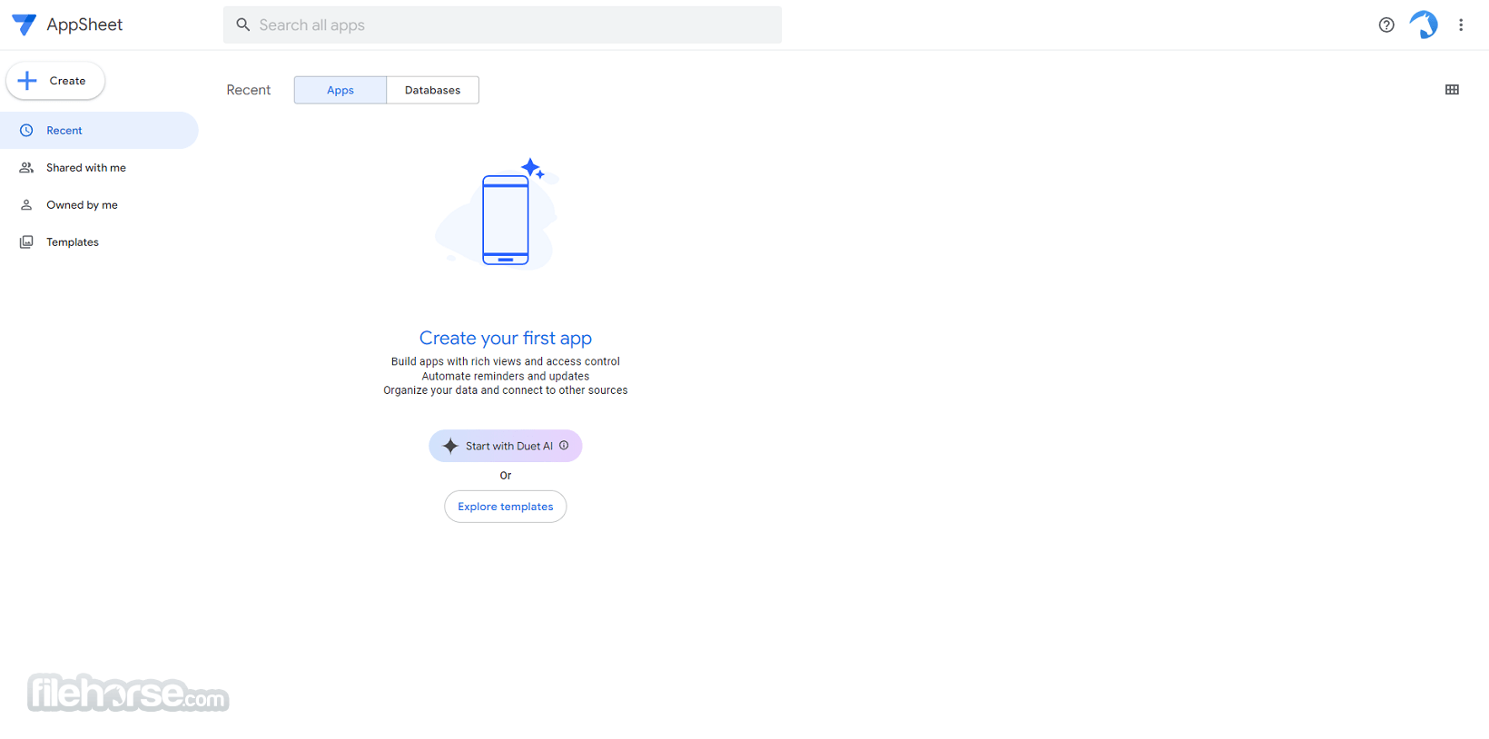 Google AppSheet - Build apps with no code 畫面截圖 1
