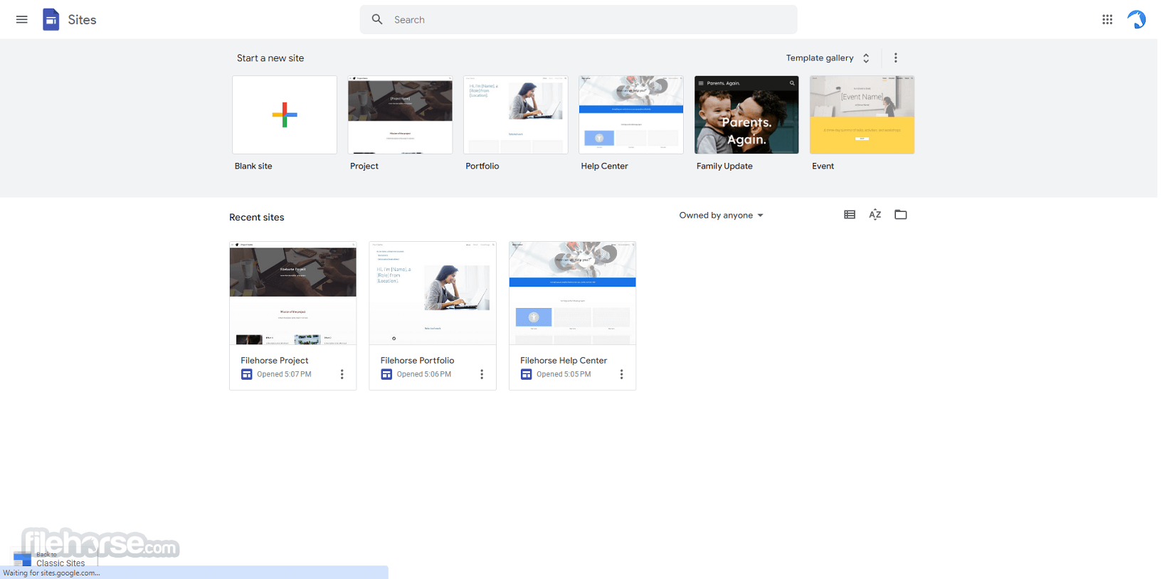 Google Sites 畫面截圖 1