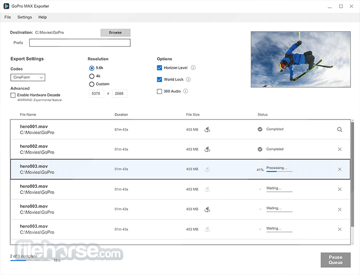 GoPro MAX Exporter 畫面截圖 1