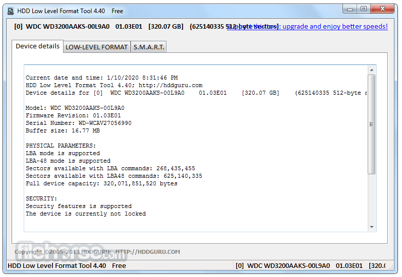 HDD Low Level Format Tool 畫面截圖 2