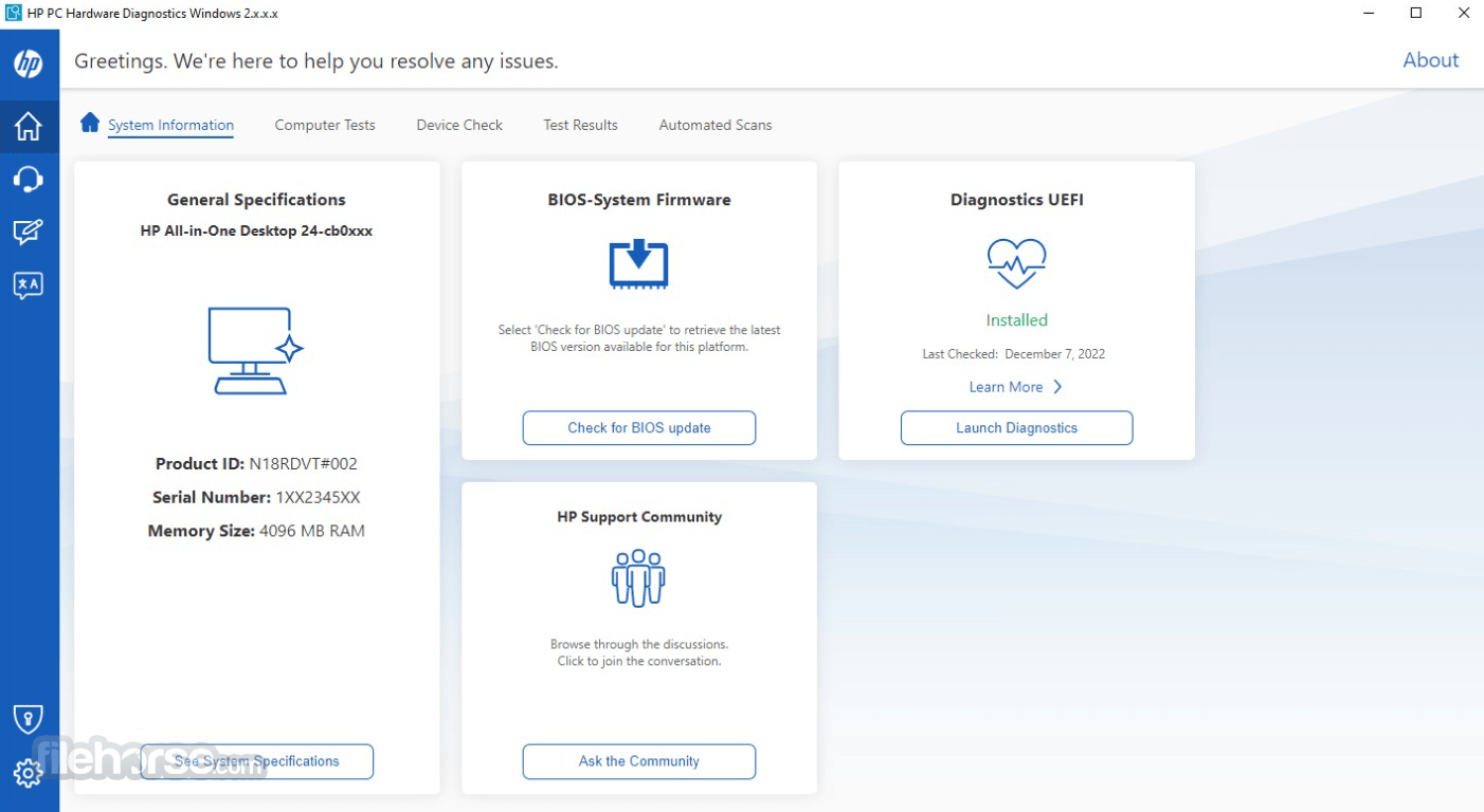 HP PC Hardware Diagnostics 畫面截圖 2