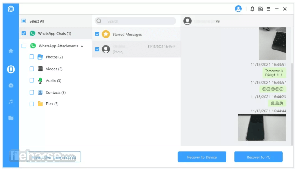 iMyFone ChatsBack for WhatsApp 畫面截圖 4