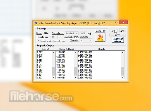 IntelBurnTest 畫面截圖 1