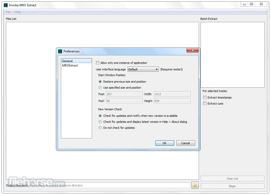 Inviska MKV Extract 11.0 (64-bit) 畫面截圖 1