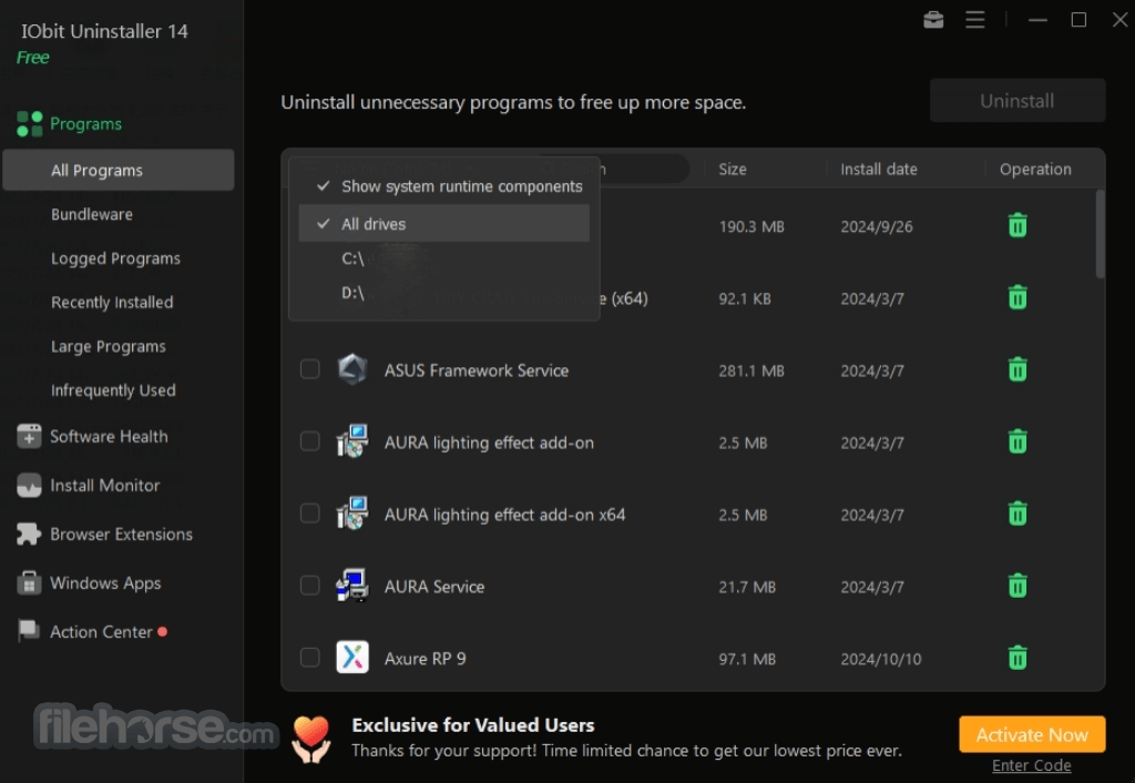 IObit Uninstaller 畫面截圖 3