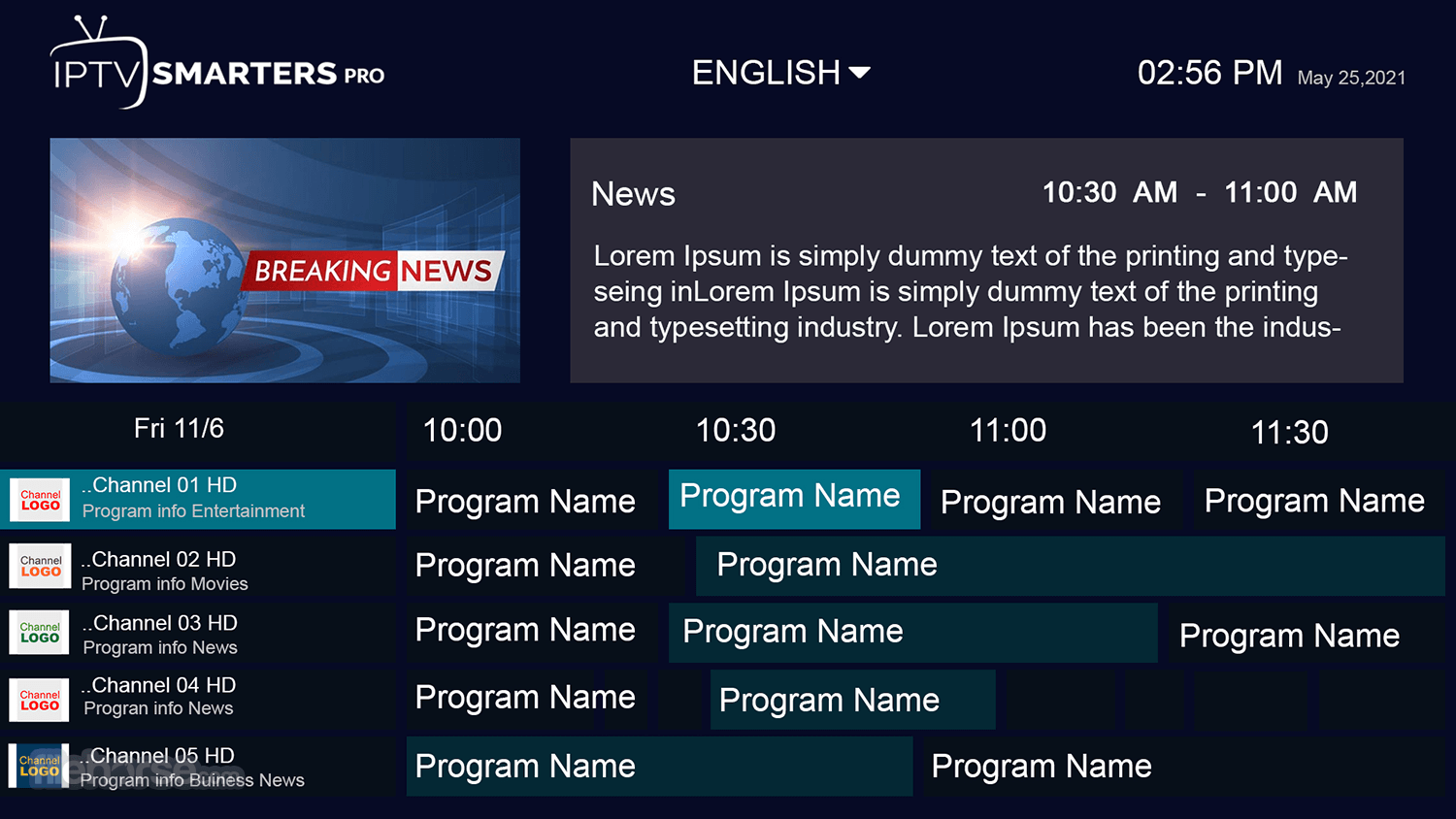 IPTV Smarters Pro 畫面截圖 3