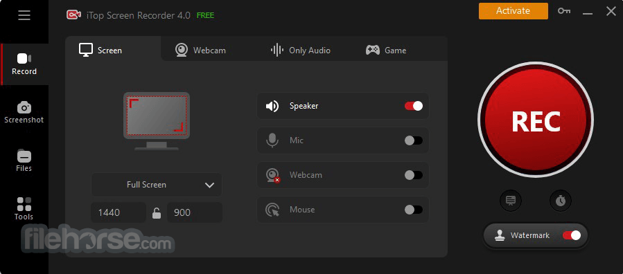 iTop Screen Recorder 畫面截圖 1