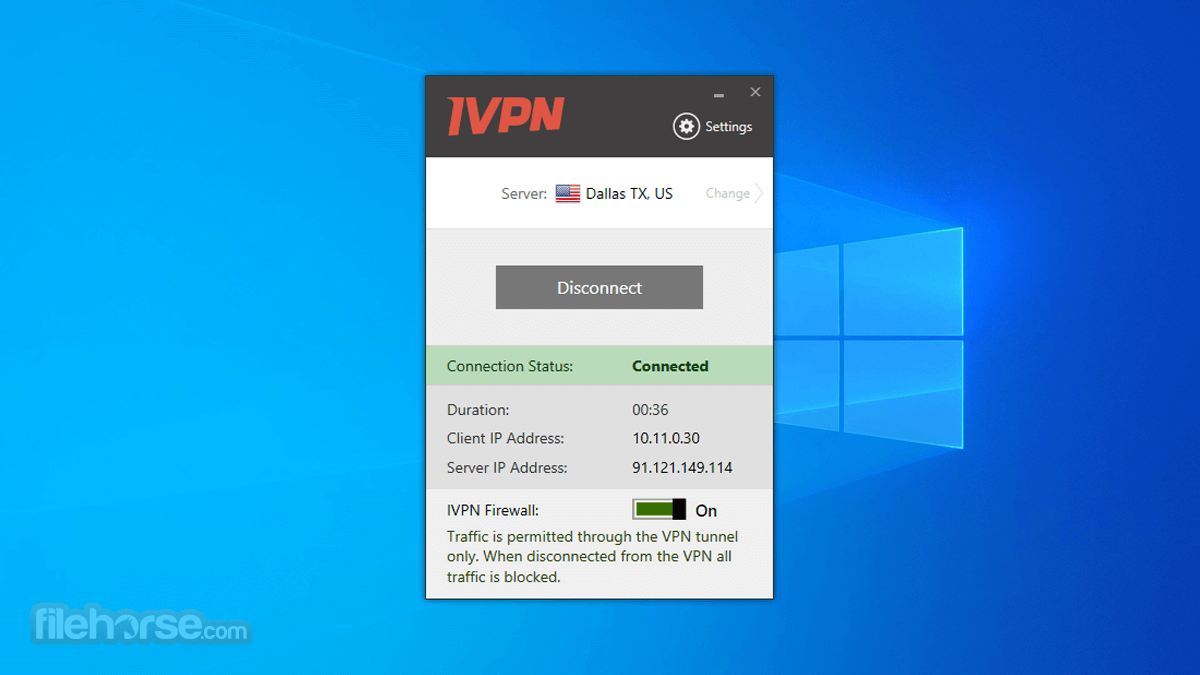 IVPN Client 畫面截圖 1
