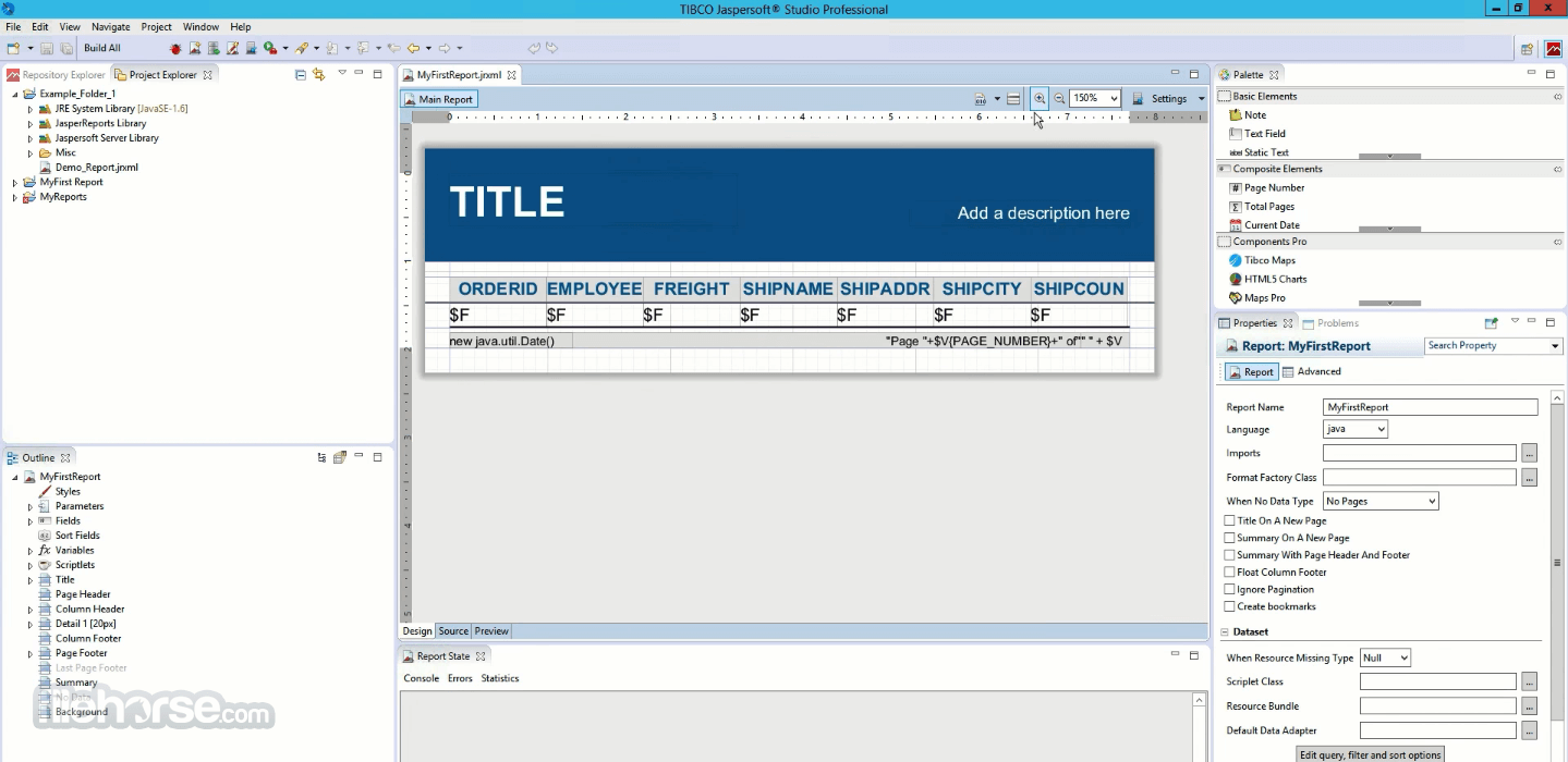 Jaspersoft Studio 畫面截圖 4
